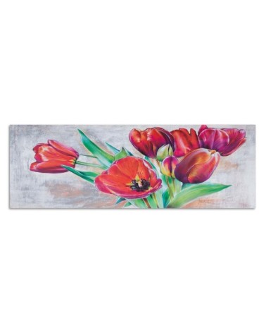Modernes Wandbild - Blumenstrauß aus roten Tulpen | Feeby