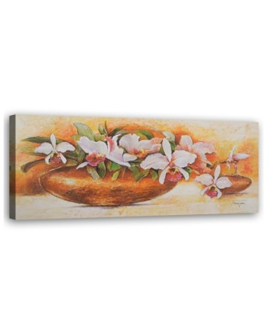 Flowers in a vase - Hand-painted canvas art | FEEBY