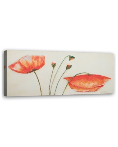 Leinwanddruck - Rote verwelkte Mohnblumen | Feeby