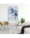 Magnolie na niebieskim tle - Obraz w stylu vintage | FEEBY