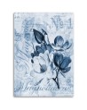 Magnolie na niebieskim tle - Obraz w stylu vintage | FEEBY