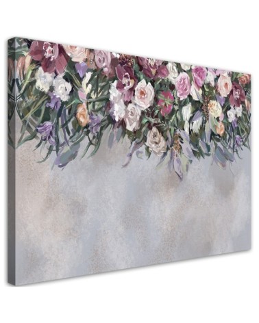 Leinwandbild modern - Blumen überwachsen | Feeby