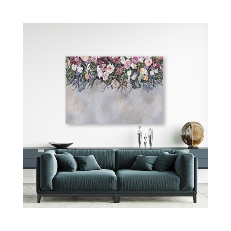 Leinwandbild modern - Blumen überwachsen | Feeby