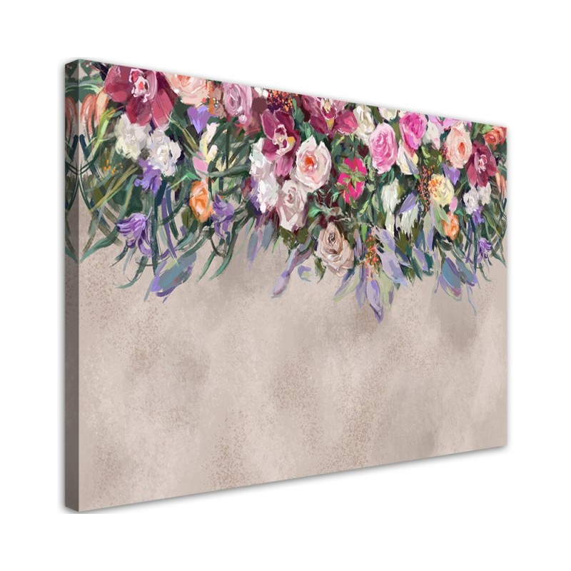 Leinwandbild - Blumen überwachsen | Feeby