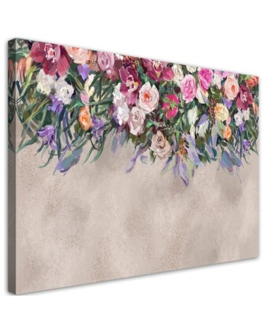 Wall art painting for living room - Painted bouquet of flowers | FEEBY