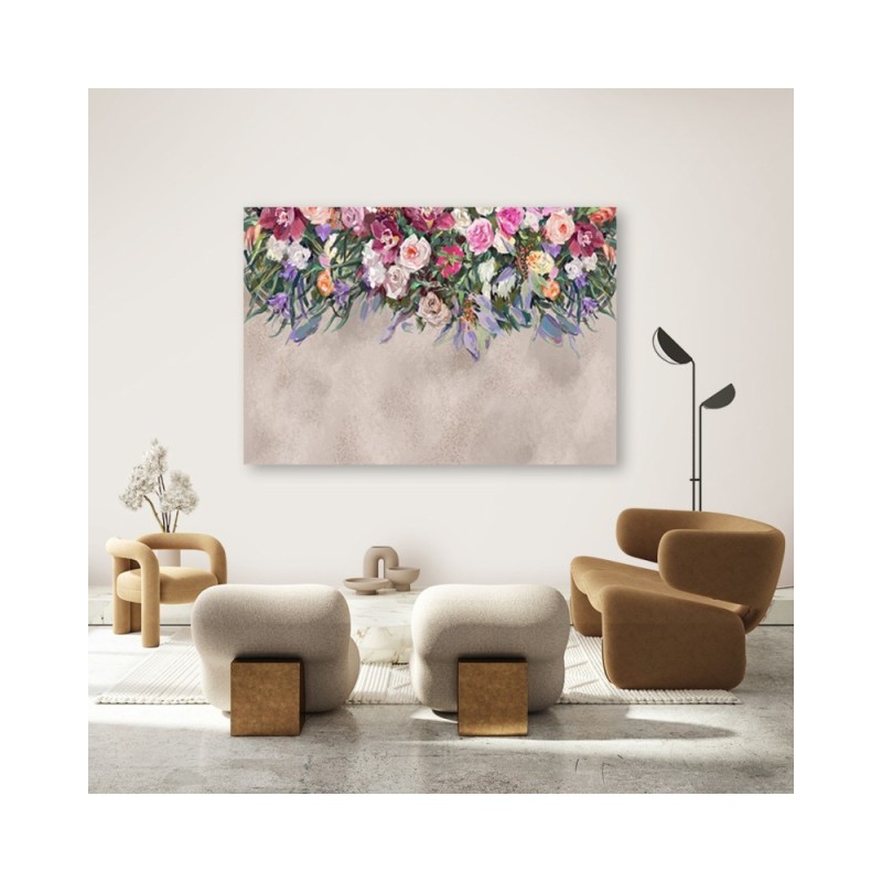 Leinwandbild - Blumen überwachsen | Feeby