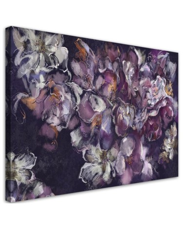 Wall art painting for living room - Painted flower iris | FEEBY