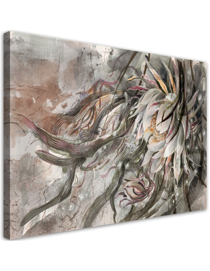 Wandbild für Wohnzimmer - Blume der Königin der Nacht | Feeby