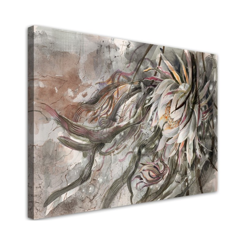 Wandbild für Wohnzimmer - Blume der Königin der Nacht | Feeby