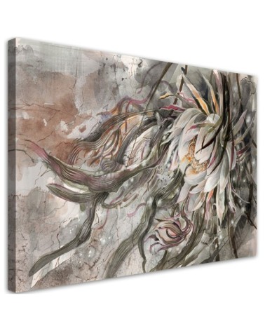 Wandbild für Wohnzimmer - Blume der Königin der Nacht | Feeby