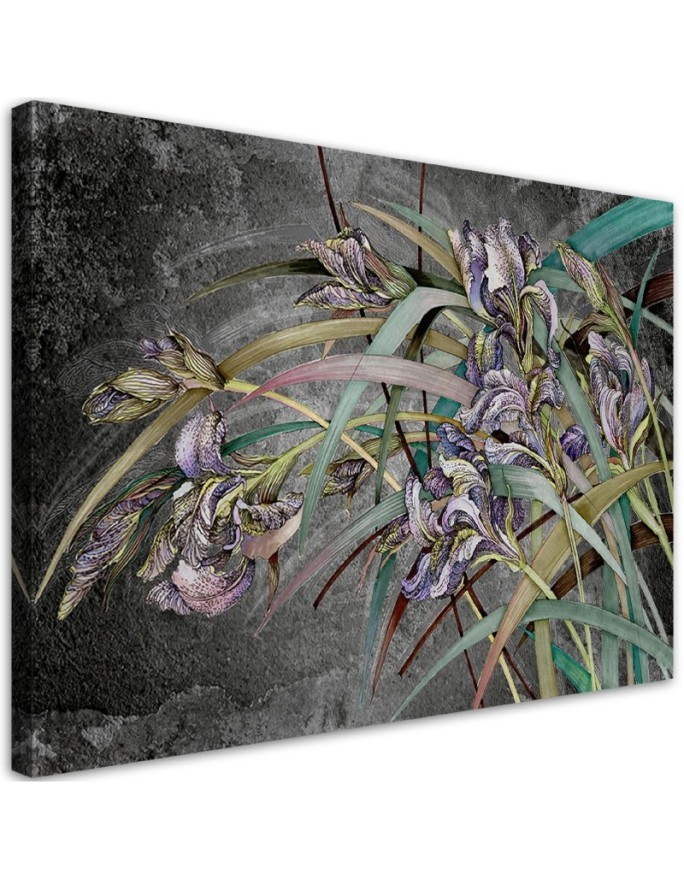 Kwiaty Irysy na wietrze - Obraz nowoczesny canvas | FEEBY