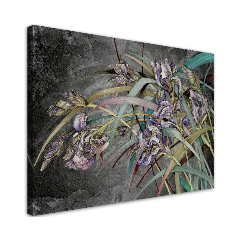 Kwiaty Irysy na wietrze - Obraz nowoczesny canvas | FEEBY