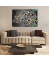 Kwiaty Irysy na wietrze - Obraz nowoczesny canvas | FEEBY