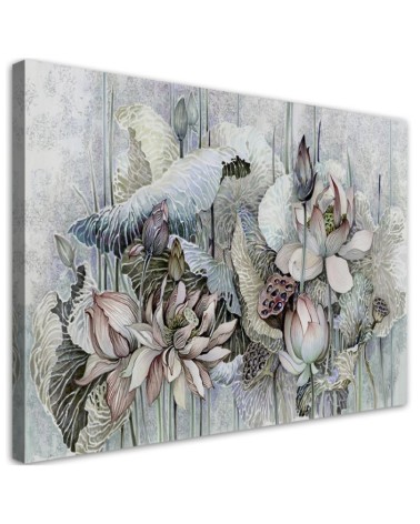Kwiaty lotosu - Obraz sypialni canvas | FEEBY