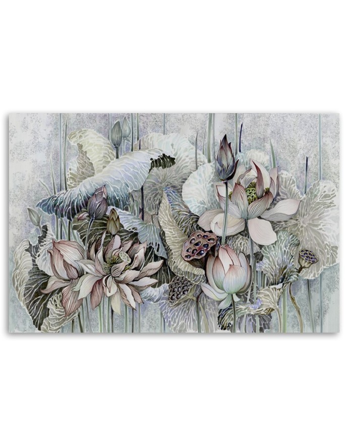 Kwiaty lotosu - Obraz sypialni canvas | FEEBY