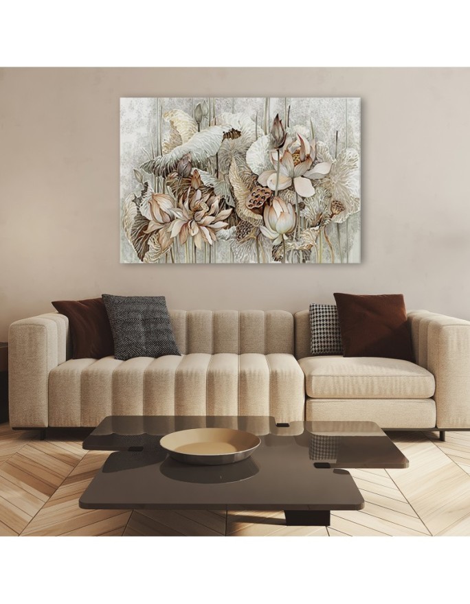 Kwiaty lotosu - Obraz do salonu canvas | FEEBY