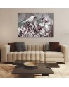 Kwiat lotosu wachlarze - Obraz sypialni canvas | FEEBY