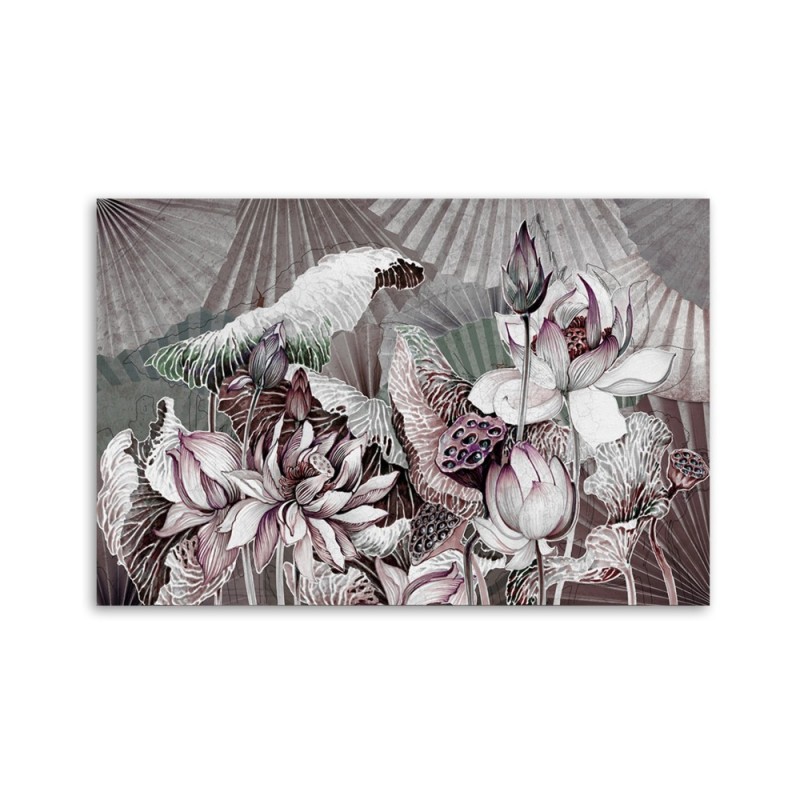 Leinwandbild modern - Heilige Lotos und Fanter | Feeby