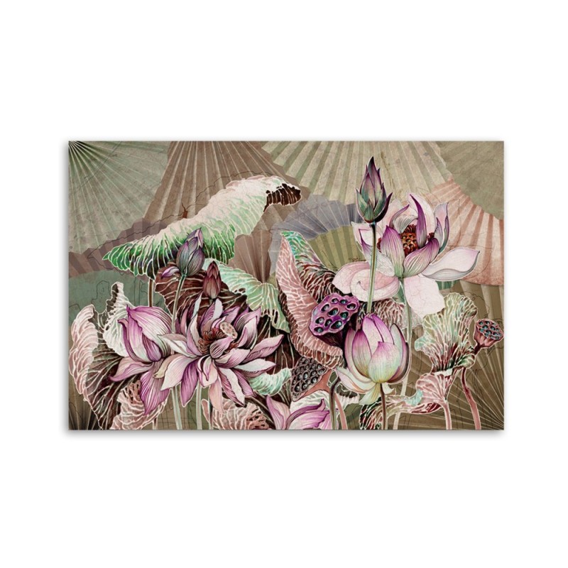 Leinwandbild - Heilige Lotos und Fanter | Feeby