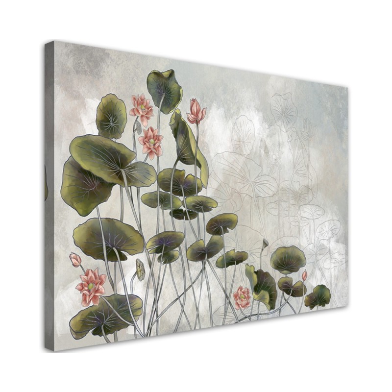 Modernes Wandbild - Rote Wasserlilie | Feeby