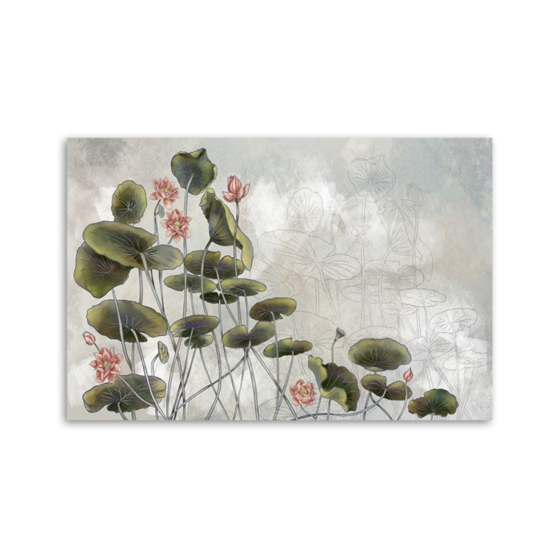 Modernes Wandbild - Rote Wasserlilie | Feeby