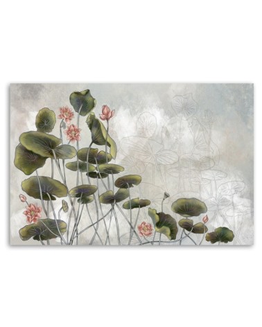 Modernes Wandbild - Rote Wasserlilie | Feeby