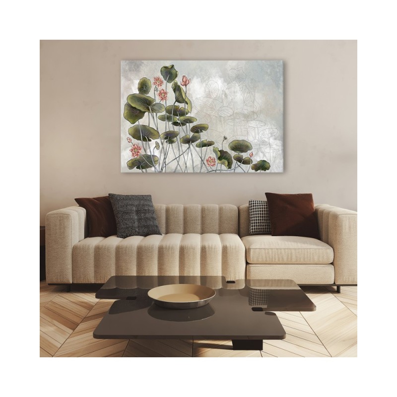 Modernes Wandbild - Rote Wasserlilie | Feeby