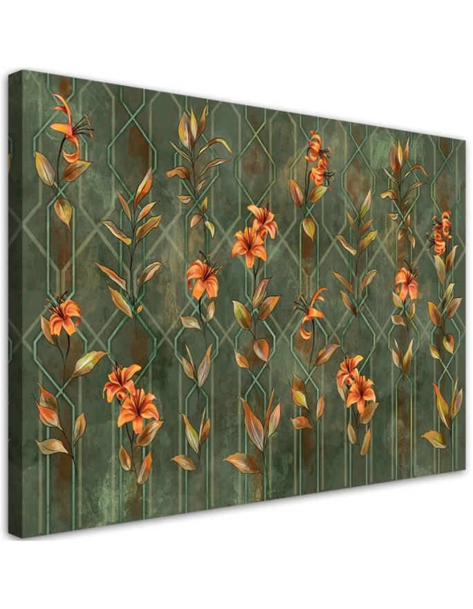 Wandbild für Wohnzimmer - Lilia gelbe Blume | Feeby