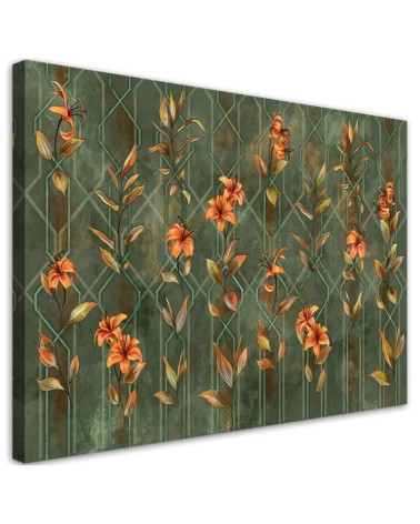 Wandbild für Wohnzimmer - Lilia gelbe Blume | Feeby