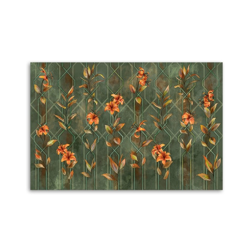 Wandbild für Wohnzimmer - Lilia gelbe Blume | Feeby