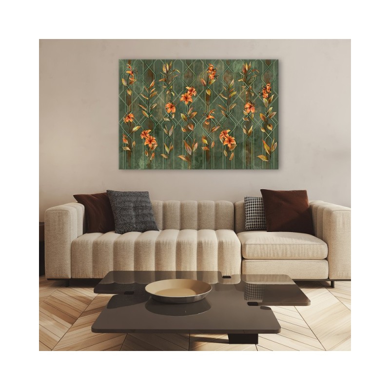 Wandbild für Wohnzimmer - Lilia gelbe Blume | Feeby