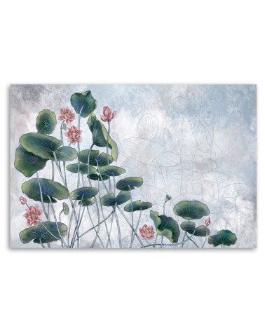 Dekoratives Leinwandbild - Rote Wasserlilie | Feeby