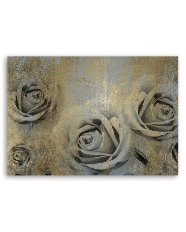 Modernes Wandbild - Goldene Rosen | Feeby