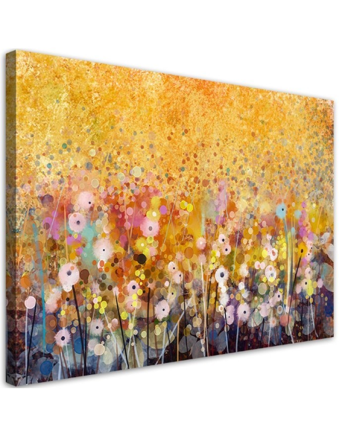 Bild auf Leinwand - Bunte Blumen Wiese Natur | Feeby