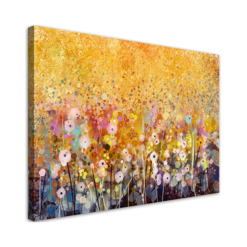Bild auf Leinwand - Bunte Blumen Wiese Natur | Feeby