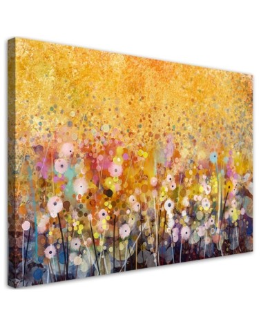 Modern Canvas painting for living room - Flowers meadow nature | FEEBY
