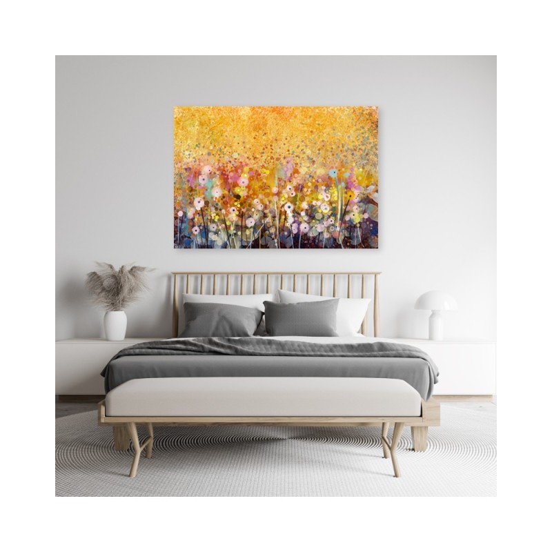 Bild auf Leinwand - Bunte Blumen Wiese Natur | Feeby