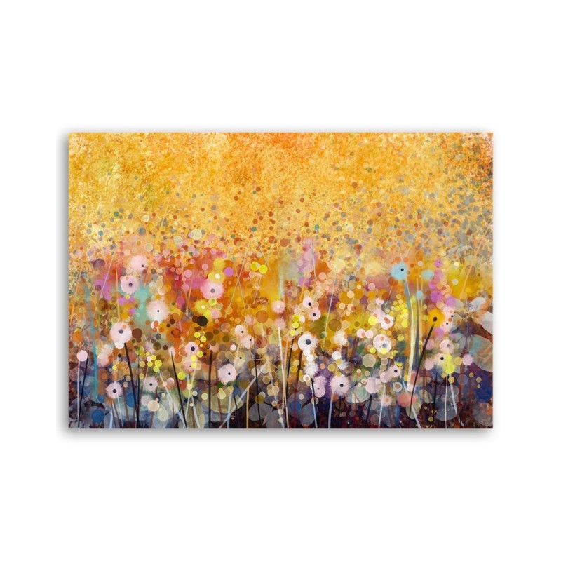 Bild auf Leinwand - Bunte Blumen Wiese Natur | Feeby