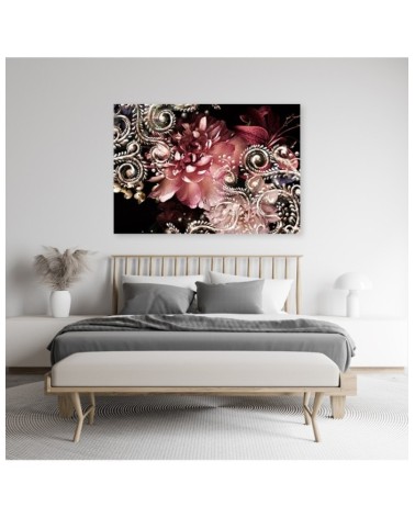 Modernes Wandbild - Pfingstrose und Lilienblume | Feeby