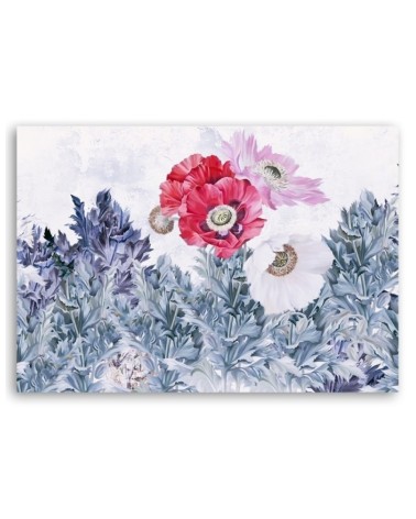 Leinwandbild - Mohnblumen wie gemalt | Feeby