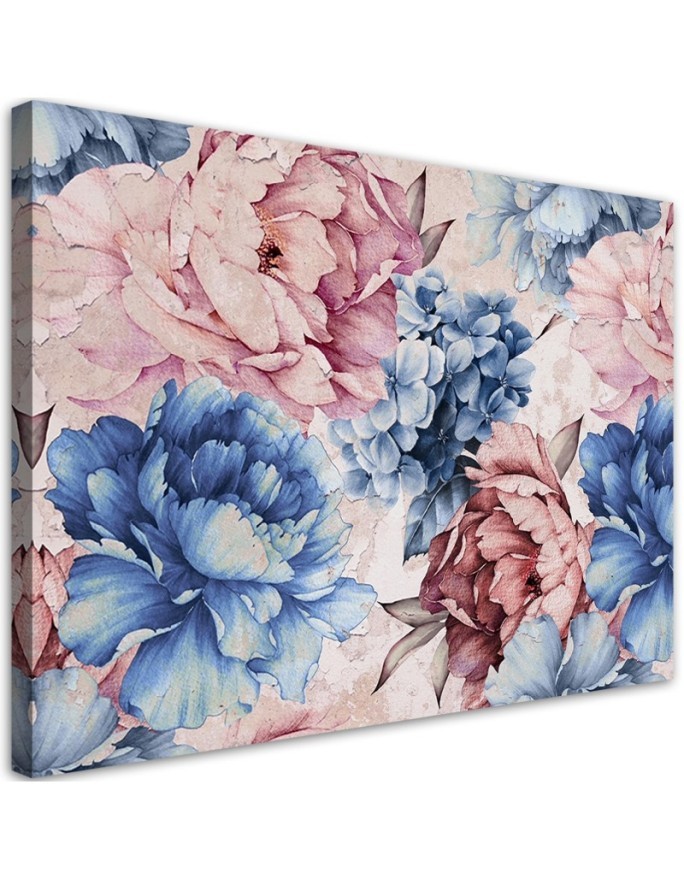 Bild auf Leinwand - Pastell Peonien Blumen Natur | Feeby