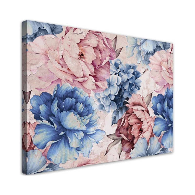 Bild auf Leinwand - Pastell Peonien Blumen Natur | Feeby