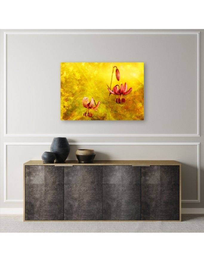Abstrakcja tulipany kwiaty - Obraz na płótnie canvas | FEEBY