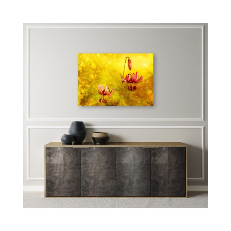 Bild auf Leinwand - Tulpenblüten Natur Gelb | Feeby