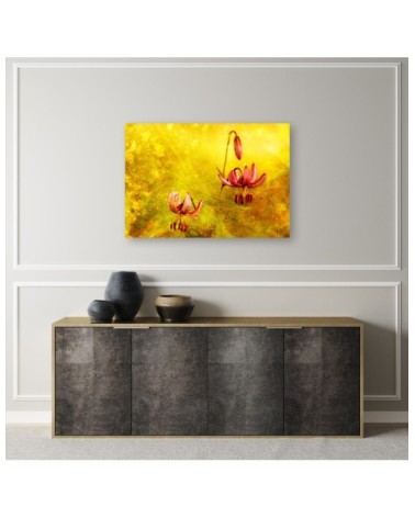 Bild auf Leinwand - Tulpenblüten Natur Gelb | Feeby