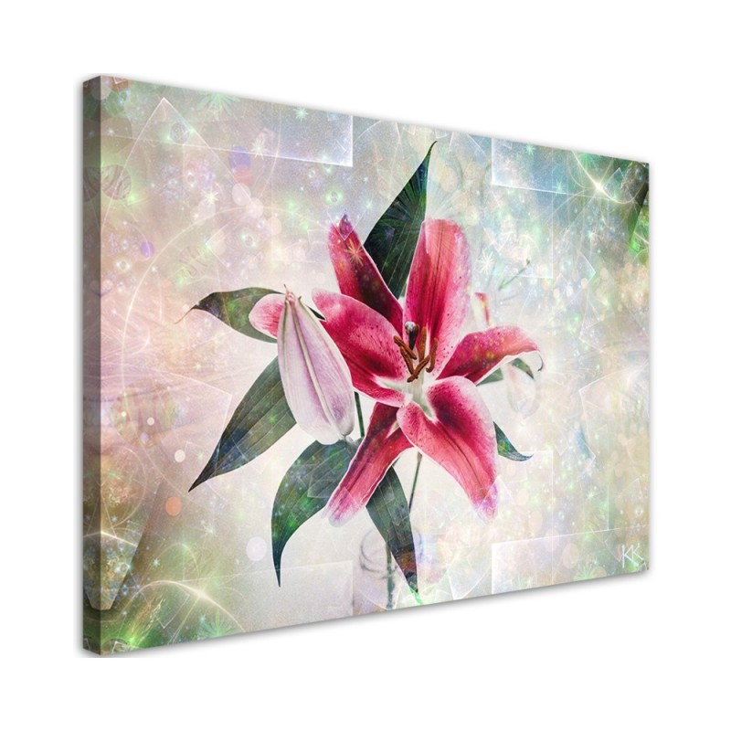 Leinwandbild - Rosa Lilie | Feeby