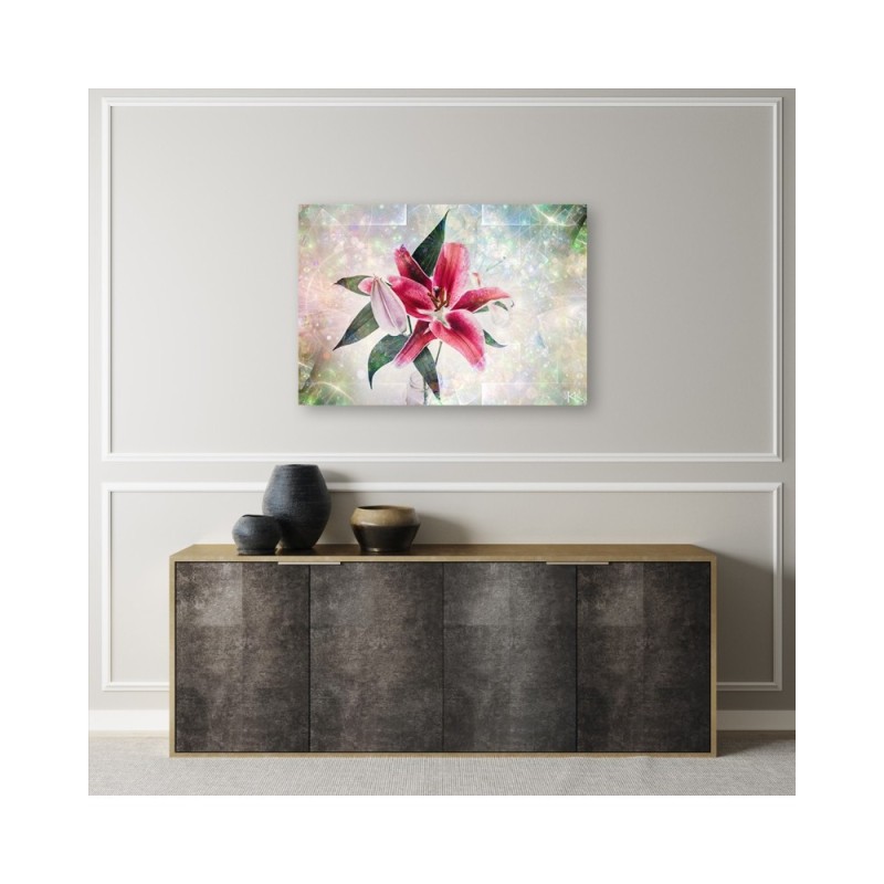 Leinwandbild - Rosa Lilie | Feeby