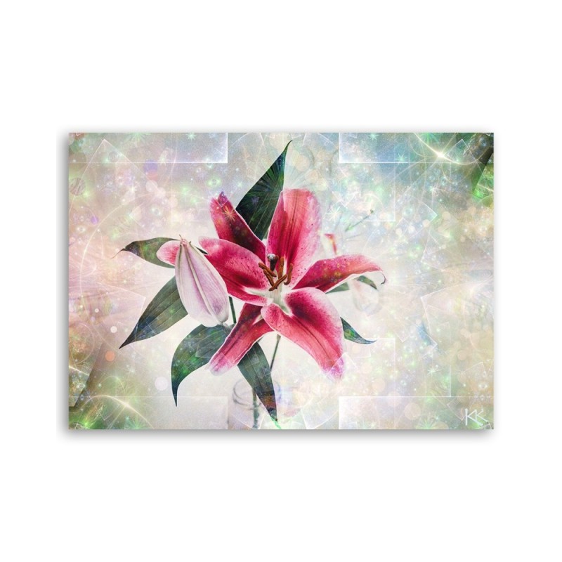 Leinwandbild - Rosa Lilie | Feeby