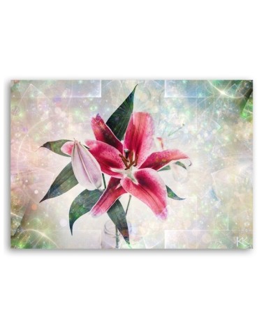 Leinwandbild - Rosa Lilie | Feeby