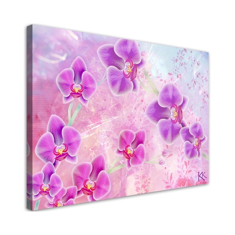 Leinwandbild - Orchideenblüten Abstraktion | Feeby